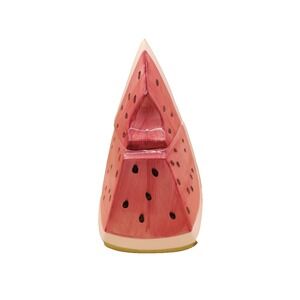 Watermelon Sliced Cookie Jar Ceramic Canister Made in China 10.5 in tall